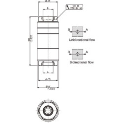 Aukšto slėgio filtras linijoje 60 mu 1/2 B HF70510040SB060GDB