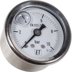 Slėgio matuoklis Ø40 0–10 bar 1/8" galinis MA4010B02SSGF