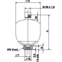 Akumuliatorius 0,5 l ELM05021000AF