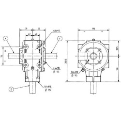 Pavarų dėžė T-304A 3:1 304908HL