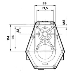 Pavarų dėžė GBF-20-S-1-2,5 (M/Gr2) GBF20S125
