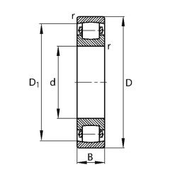 Sferinis ritininis guolis 45x100x25mm SKF 20309TN9