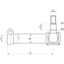 Case - IH 553 SHP018KR Skersinės vairo trauklės galas