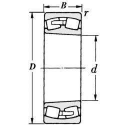 Sferinis ritininis guolis 220x370x120mm SKF 23144CCW33