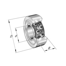 Kampinis kontaktinis rutulinis guolis 10x30x14mm INA/FAG 3200BB2ZTVH