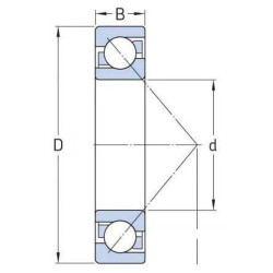 Kampinis kontaktinis rutulinis guolis 15x35x11mm SKF 75007202BEP