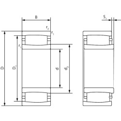 CARB toroidinis ritininis guolis C2209TN9