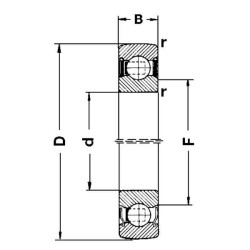 Guolio įdėklas 20x47x14 SKF XG204NPPB