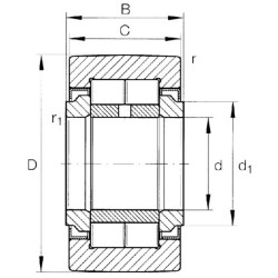 Smeigės tipo vikšro volelis NUTR45100ASKF