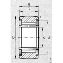 Smeigės tipo vikšro volelis NATV40PPA