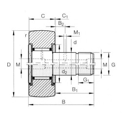 Smeigės tipo vikšro volelis KRV32PPASKF