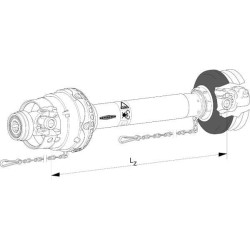 Plataus kampo kardaninis velenas WWE 2380 L: 1210 mm, Walterscheid WWE23801210