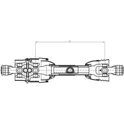 Plataus kampo kardaninis velenas T CvJ 60 L: 910 mm, Comer TCVJ600910ENC02C12