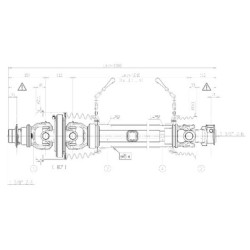 Plataus kampo kardaninis velenas S6 L: 1010 mm, Bondioli&Pavesi CS6R101CEWR7007