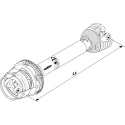 Plataus kampo kardaninis velenas be jungčių PWE 580 L: 1210 mm, Walterscheid PWE5801210OG