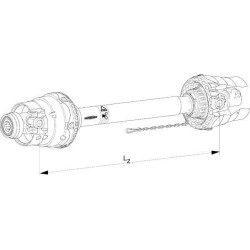 Plataus kampo kardaninis velenas WWZ 2280 L: 860 mm, Walterscheid WWZ2280860