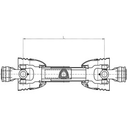 Kardaninis velenas T40 ilgis: 1410 mm, Comer T401410ENC12C12
