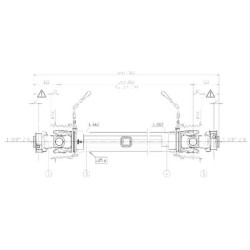 Kardaninis velenas S8 L: 860mm, Bondioli&Pavesi CS8N086CE007007