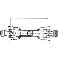 Kardaninis velenas T40 ilgis: 1010 mm, Comer T401010CEC12B02
