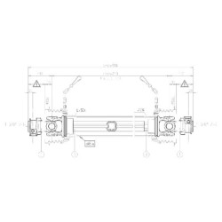 Kardaninis velenas S6 L: 710mm, Bondioli&Pavesi CS6N071CE007007