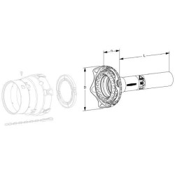 Išorinė galios tiekimo veleno apsauga, L: 1500 mm Walterscheid PG201500AWWZFLEX