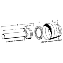 Vidinė kardaninio veleno apsauga SD25, ilgis: 1000 mm Walterscheid SD251000IWWZ25