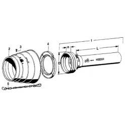 Išorinė kardaninio veleno apsauga SD25, ilgis: 1000 mm Walterscheid SD251000AWWZ25