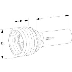 PTO išorinė pusapsaugė PG20 Ø185 vamzdis Ø92, ilgis: 1000 mm Walterscheid PG201000A