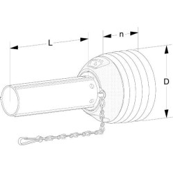 PTO vidinė pusės apsauga PG20 Ø185 vamzdis Ø79, ilgis: 1000 mm Walterscheid PG201000I