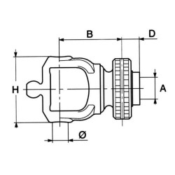 Jungas, greito atjungimo, 1-3/8"-6 grioveliai, PTO 50 gopart PTO950Y21DYWGP