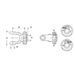 Jungtis, greito atjungimo, 1-3/4"-20 griovelių, 10 vnt., Bondioli&Pavesi 572103851