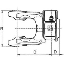 Jungtis, greito atjungimo, 1-3/8"-21 grioveliai, 6/G7/H7 Bondioli&Pavesi 5070H3755