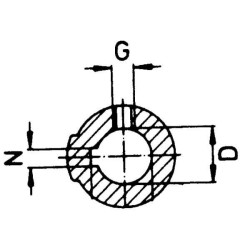 Jungo skersmuo 25,4 mm (1"), griovelis 1/4", W2100/W100E Walterscheid 1022142
