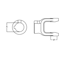 Jungas, stebulė, 40 mm, L24 gopart PTO9L24RB40GP