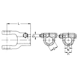 Jungas, spaustuko varžtas, 1-1/8"-6 grioveliai, W2100/W100E Walterscheid 101005HE