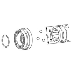 „Agraset“ plastikinis slankiojantis žiedas (automatinis) AG121