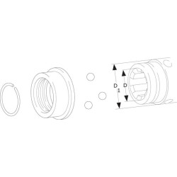 Agraset metalinė slydimo apykaklė AG117