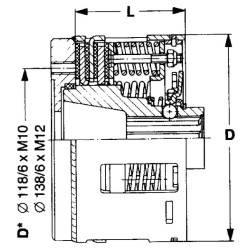 Frikcinė sankaba EK96/4 135daNm 5614251135