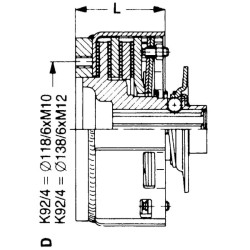Frikcinė sankaba EK92/4 135daNm 5613516135