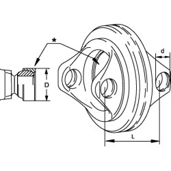 Jungas, dvigubas, 33 mm, P480 Walterscheid 354108