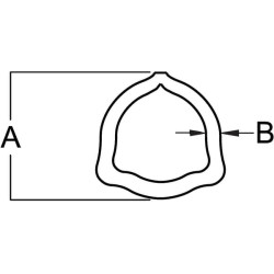 Profilinis vamzdis, vidinis trikampis, PTO 50, Ø į vidų: 37,4, Ø iš išorės: 45x3,8 mm, ilgis: 1,5 m, gopart PTO950IPT1500GP