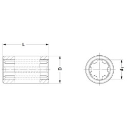 Spining stebulė 80L 1.3/8-6 674010080