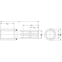 Reduktorius Ø30 - 1.3/8-6 671007KR