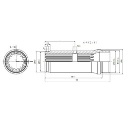 Slankiojanti įvorė su suvirinimo sriegiu 33,2 EDS230650251