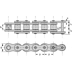 Ritininė grandinė ASA60 60A1LB