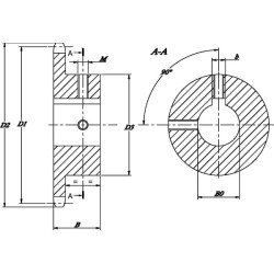 Žvaigždutė Simplex 16 dantų 3/4" grandinė 12 B-1 skylė 40 mm Kramp SE341640
