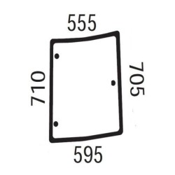 Case - IH JX70 5089556N šoninis langas