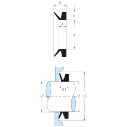 V formos sandariklis Ø 190 mm VR190LP001
