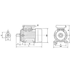 Elektrinis variklis 0,55 kW EM71B2B31B0IE2A