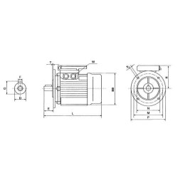 Elektrinis variklis 2,2 kW EM100LA4B51A0IE2A